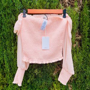 Aritzia Wilfred Saga Blouse XS Soft Blush NEW